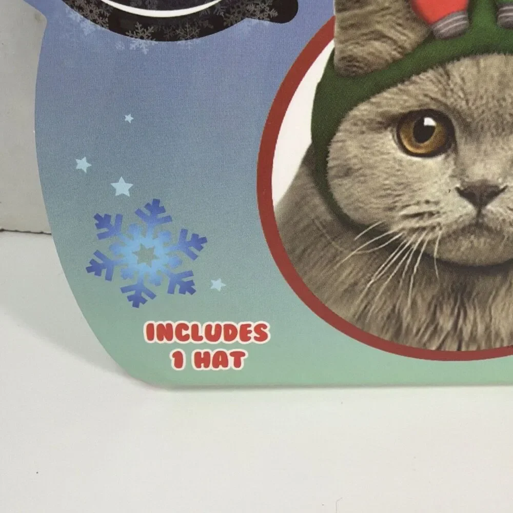 Holiday Cat Hat Christmas Lights Feline Costume Hats Funny Pet Gift Kitten Cats